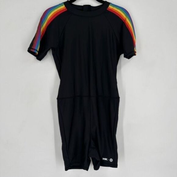 HUMANKIND PRIDE SWIM BATHING SUIT UNISUIT  Rainbow Unisex GAY BEACHWEAR Small - Picture 2 of 12